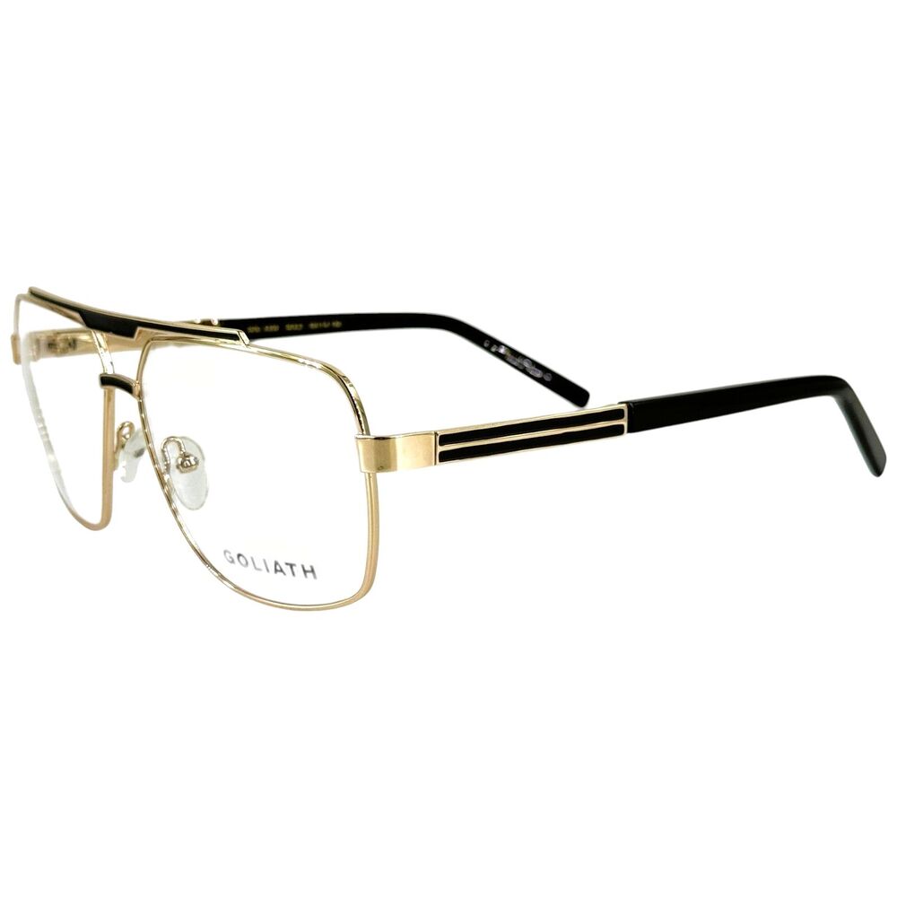 Goliath XXIX Mens Metal Eyeglass Frame Gold 59-14 Spring Hinges France